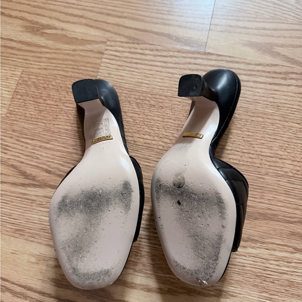 Gucci Women's Black Leather Mules - Picture 3 of 3